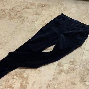 Talbots High-Rise Straight Leg navy velveteen pants in 8 Curvy
